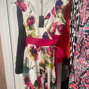 Ted Baker floral print wrap dress